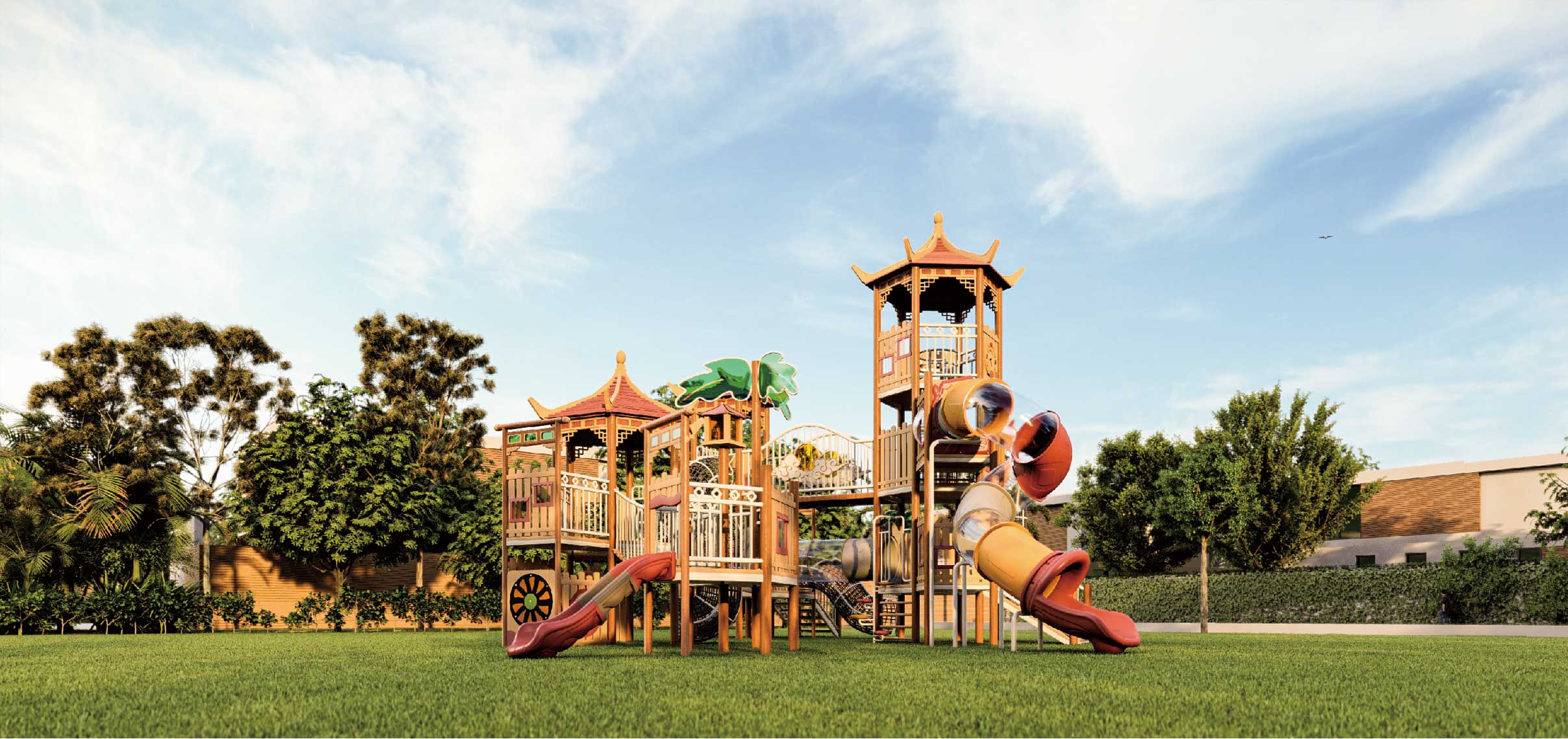 Chinese culture playground scene