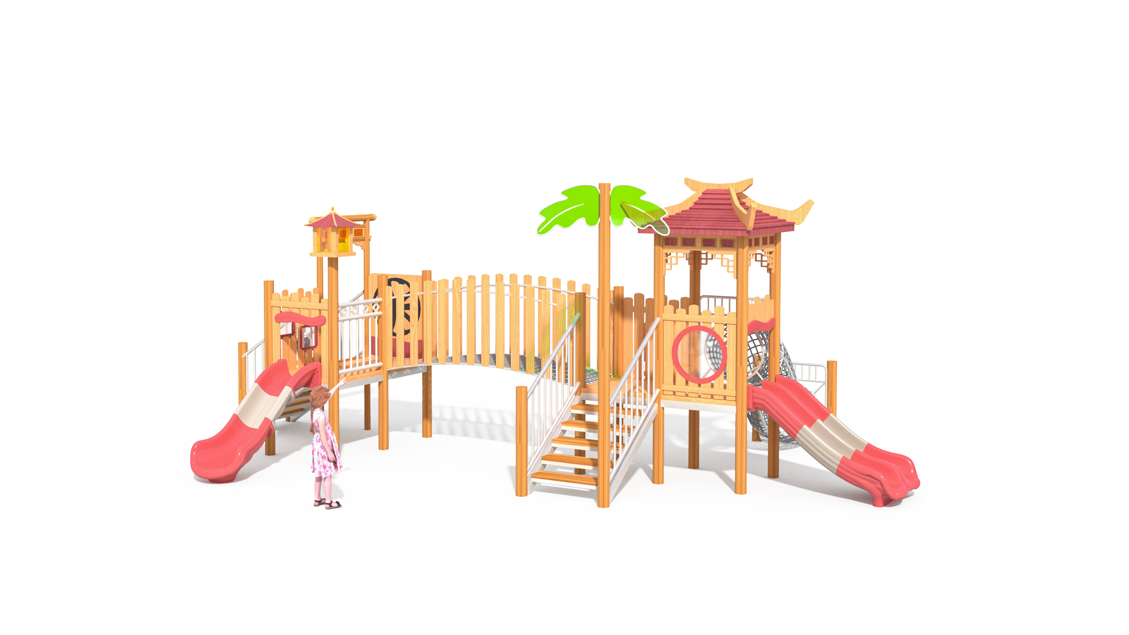 Traditional architecture playground model