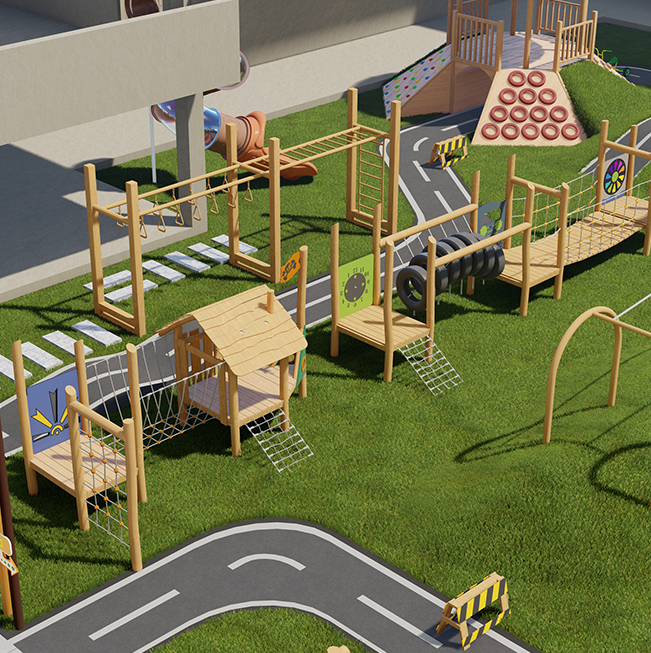 Children riding area