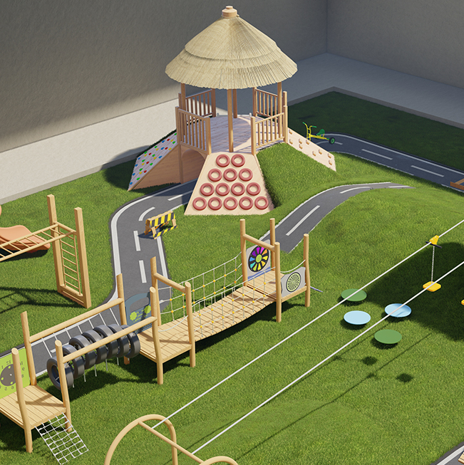Children riding area