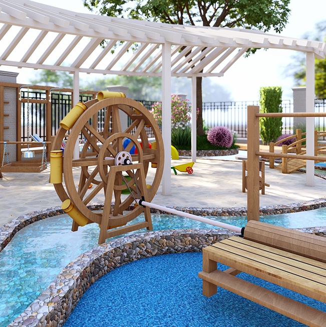 Sand and water play area