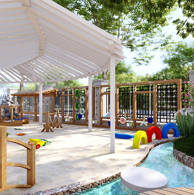 Sand and water area