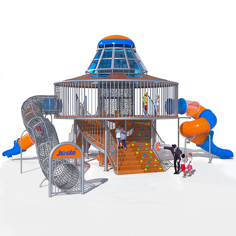Flying saucer house play equipment