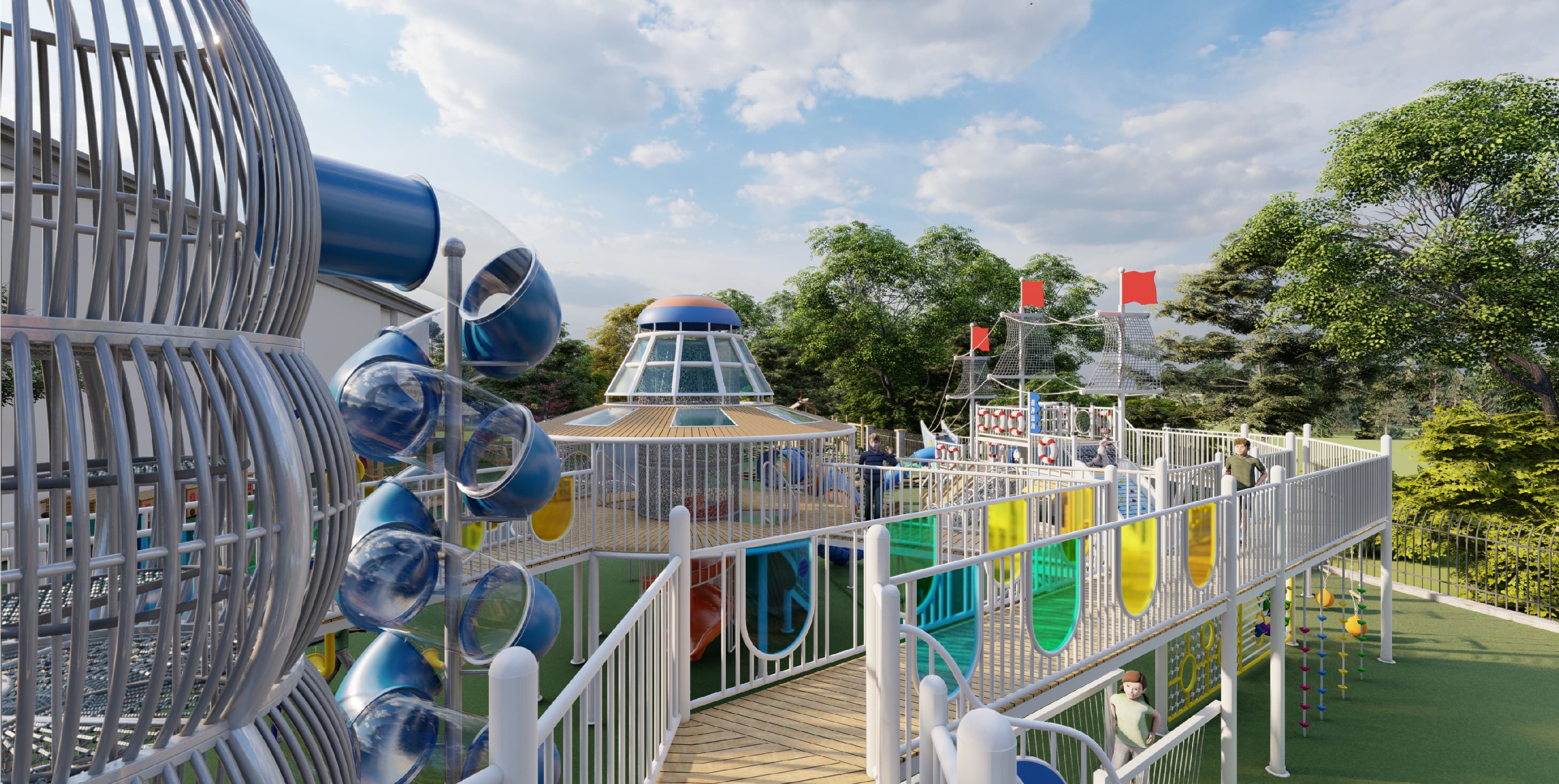 Space Exploration playground scene