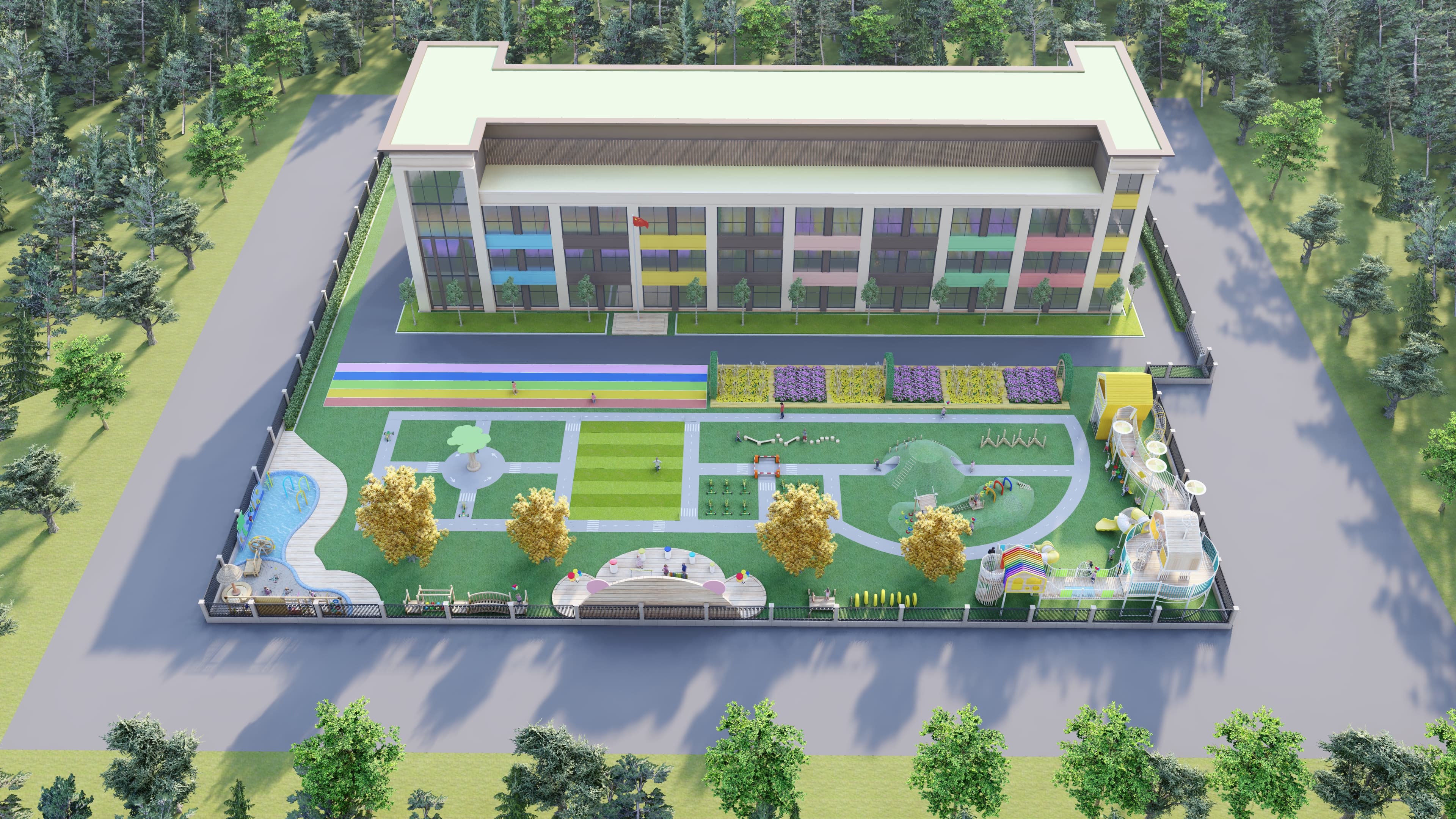 Kindergarten full-site planning case