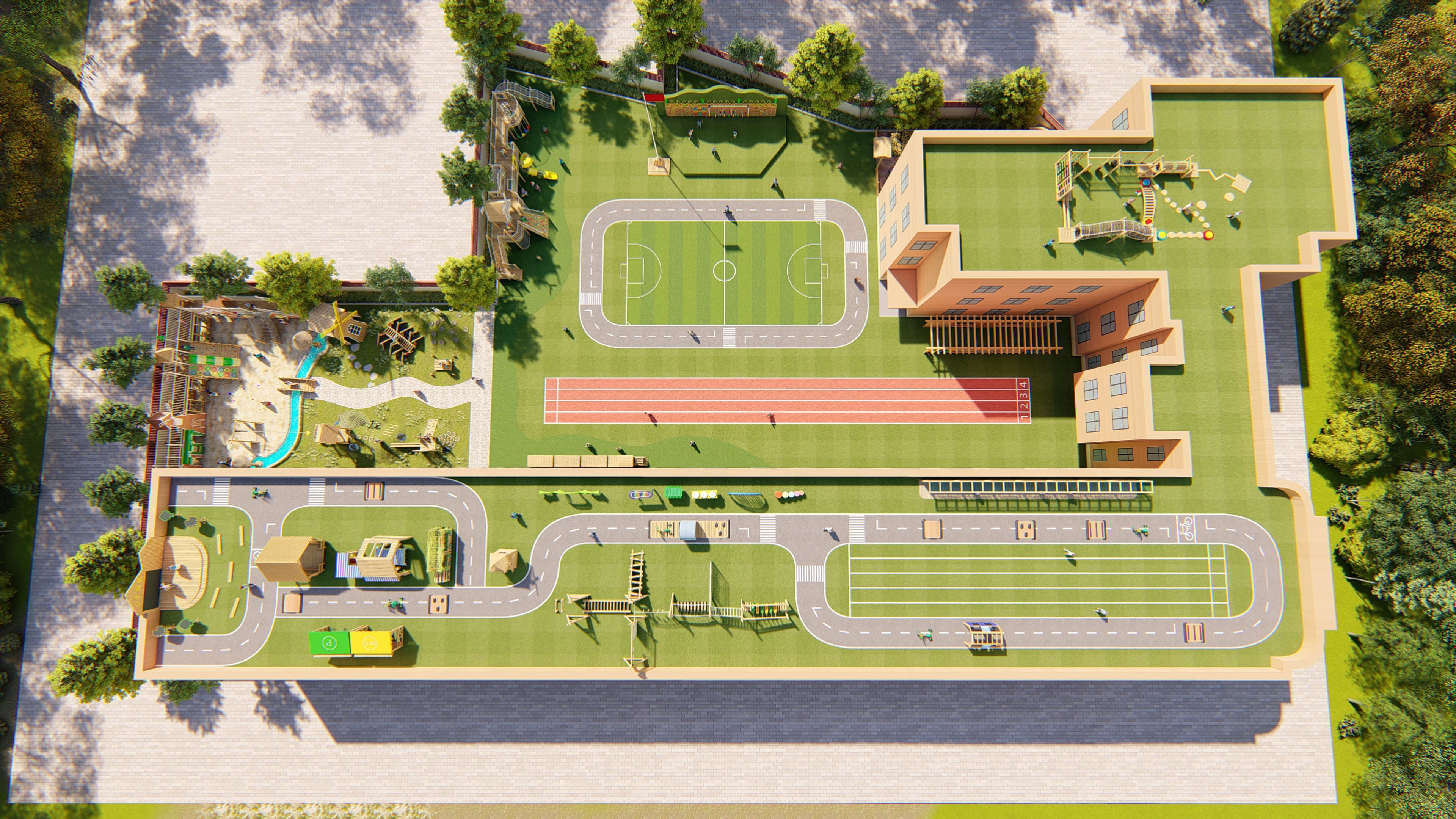 Kindergarten outdoor design layout